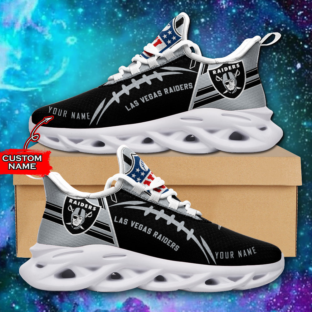 Personalized Las Vegas Raiders Max Soul Shoes Sneakers for Men And Women – NFL Football Fan Shoes, Team Sneakers