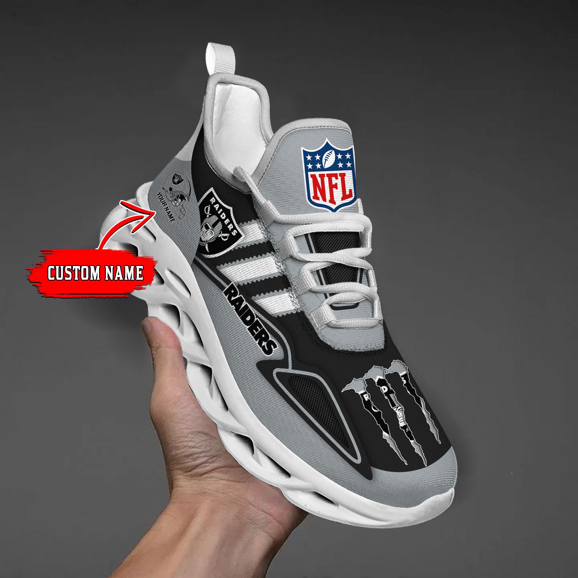 Personalized Las Vegas Raiders Max Soul Shoes Sneakers for Men And Women – NFL Football Fan Shoes, Team Sneakers