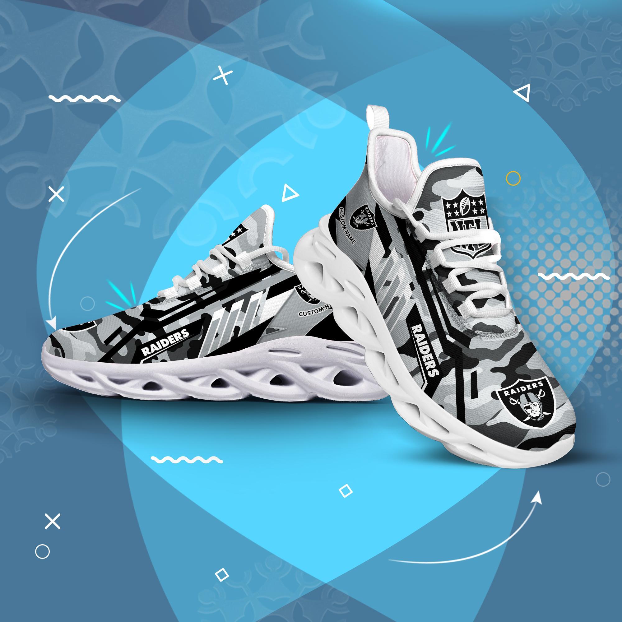 Personalized Las Vegas Raiders Max Soul Shoes Sneakers for Men And Women – NFL Football Fan Shoes, Team Sneakers - Image 5