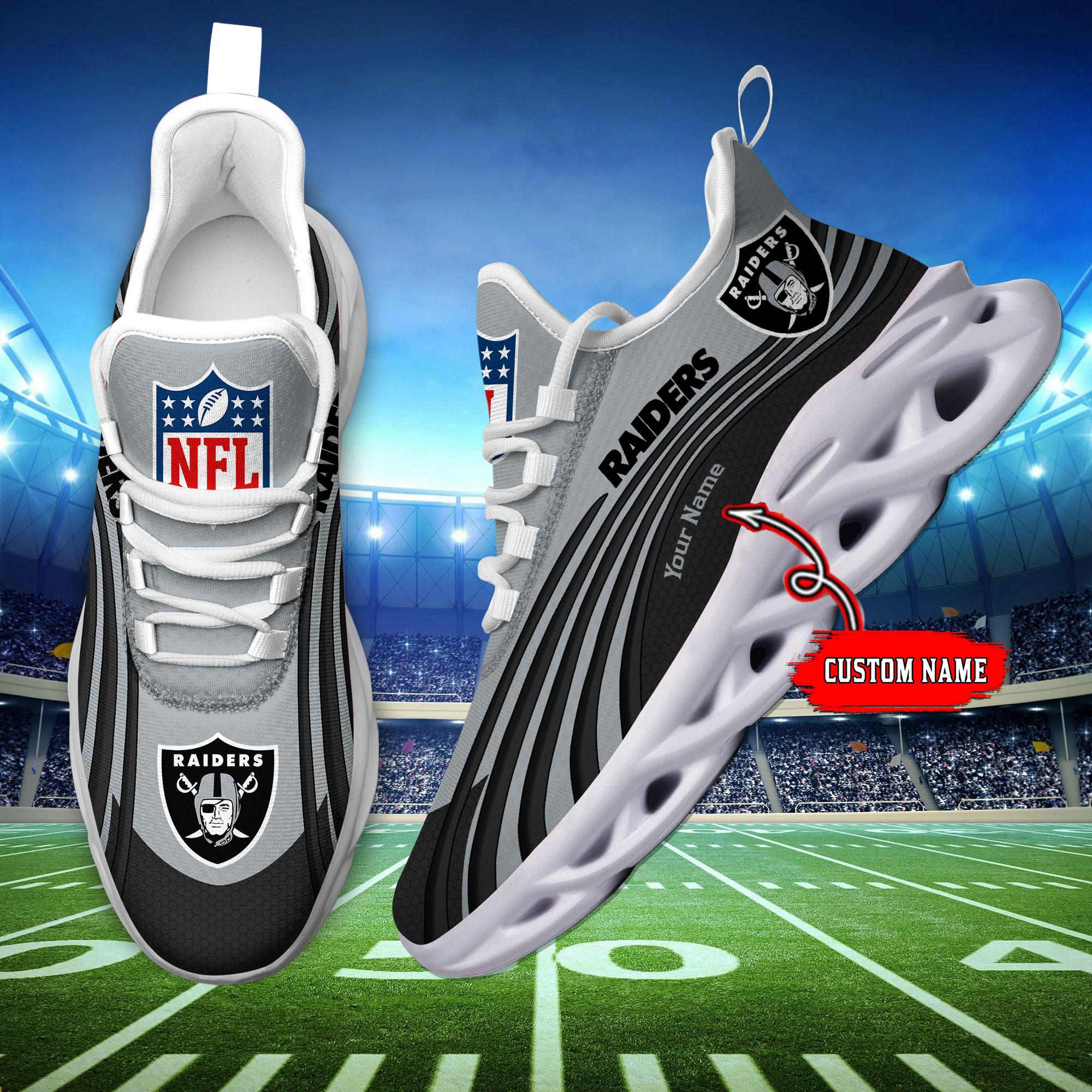 Personalized Las Vegas Raiders Max Soul Shoes Sneakers for Men And Women – NFL Football Fan Shoes, Team Sneakers - Image 7