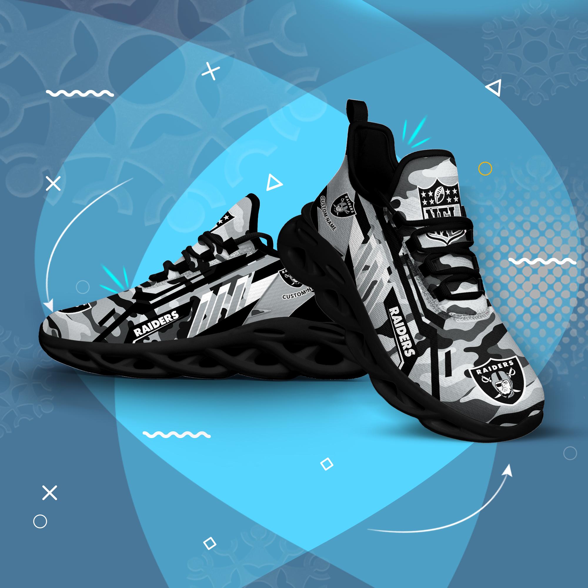 Personalized Las Vegas Raiders Max Soul Shoes Sneakers for Men And Women – NFL Football Fan Shoes, Team Sneakers - Image 4