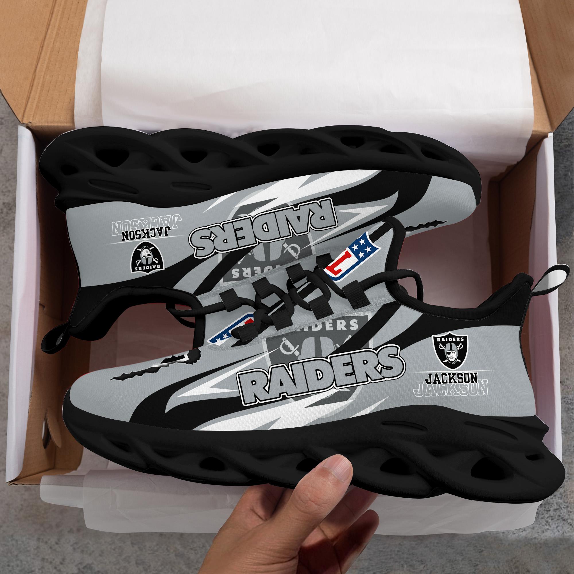 Personalized Las Vegas Raiders Max Soul Shoes Sneakers for Men And Women – NFL Football Fan Shoes, Team Sneakers - Image 6