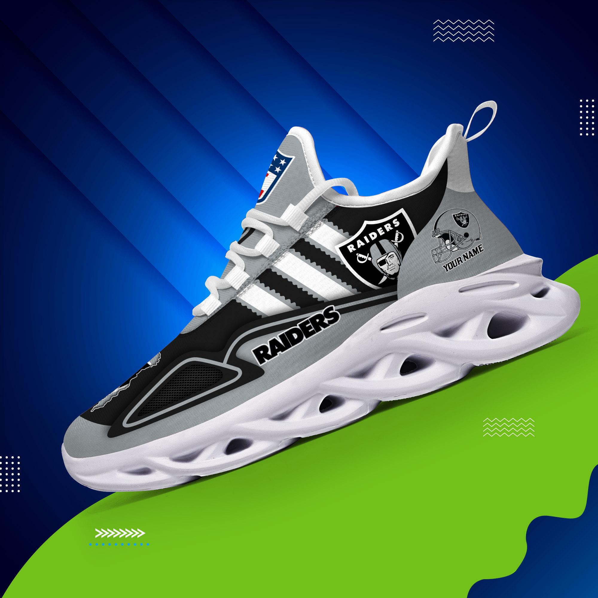 Personalized Las Vegas Raiders Max Soul Shoes Sneakers for Men And Women – NFL Football Fan Shoes, Team Sneakers - Image 3