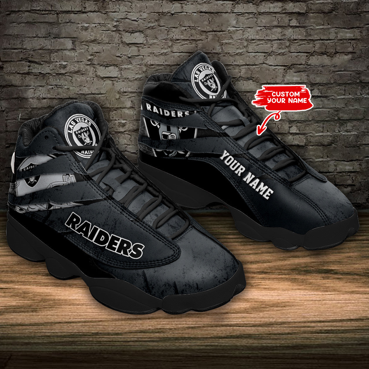 Personalized Las Vegas Raiders NFL JD13 Sneakers Shoes for Men & Women | Custom Fan Gift