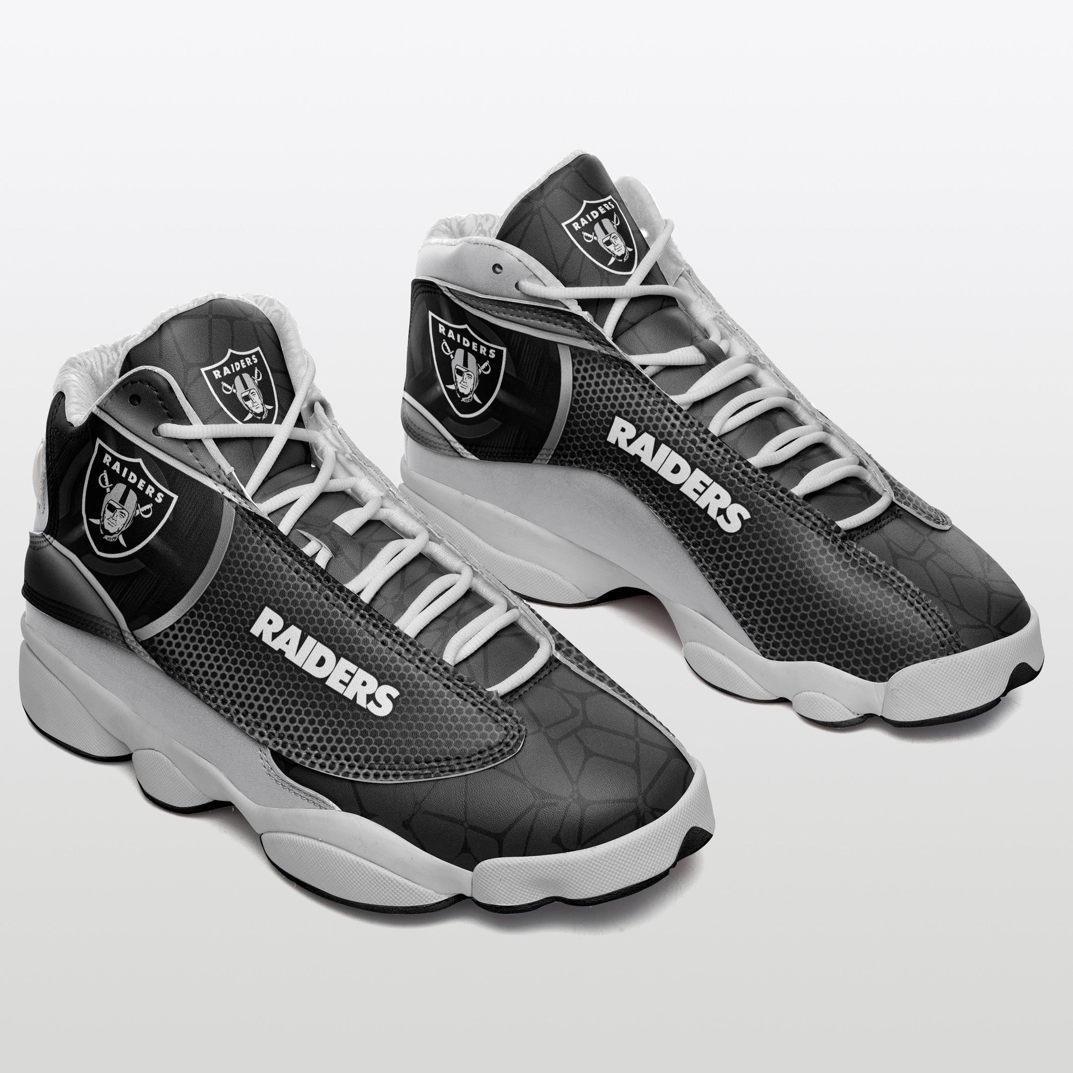 Personalized Las Vegas Raiders NFL JD13 Sneakers Shoes for Men & Women | Custom Fan Gift - Image 3