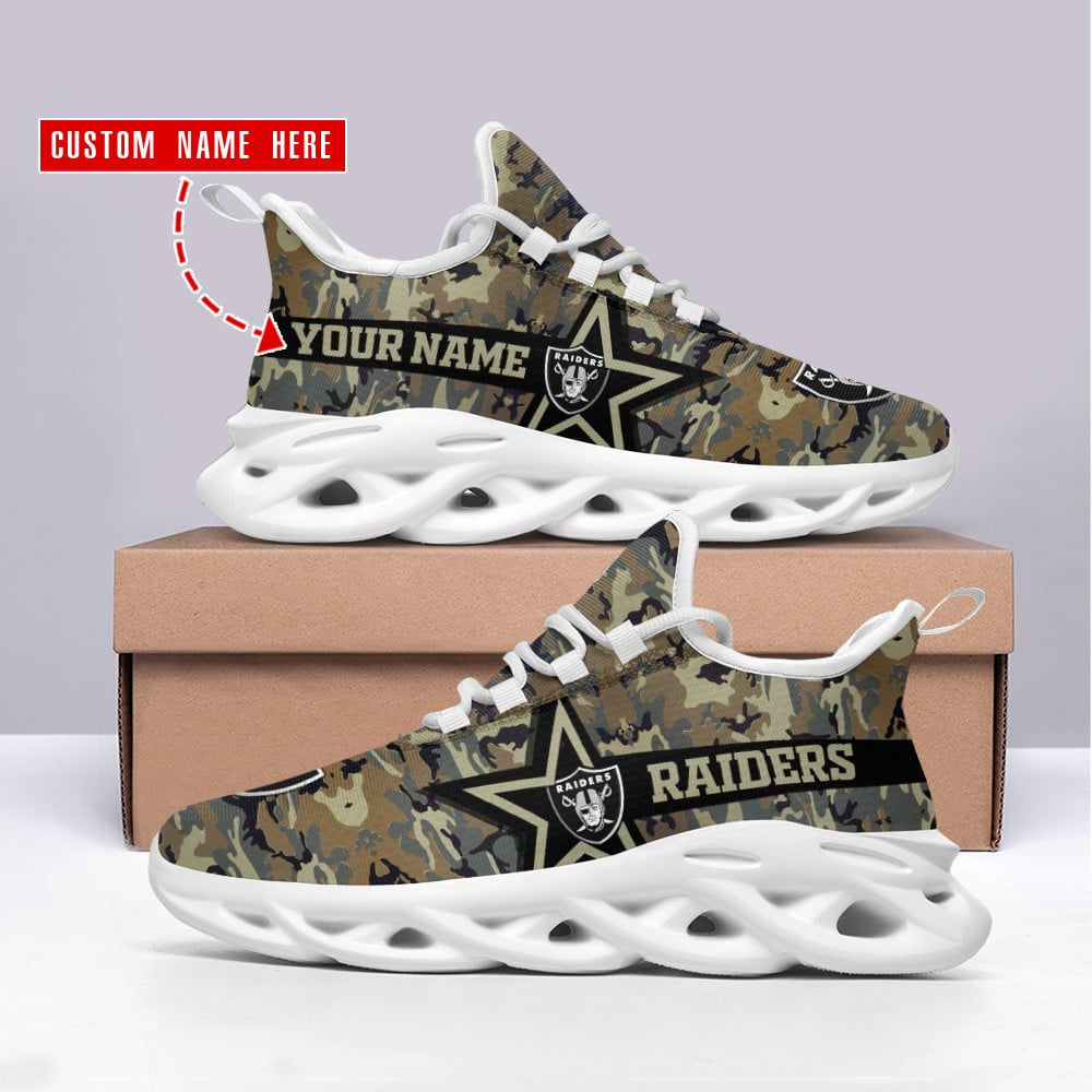 Personalized Las Vegas Raiders NFL Max Soul Shoes Sneakers for Men And Women – NFL Football Fan Shoes, Team Sneakers