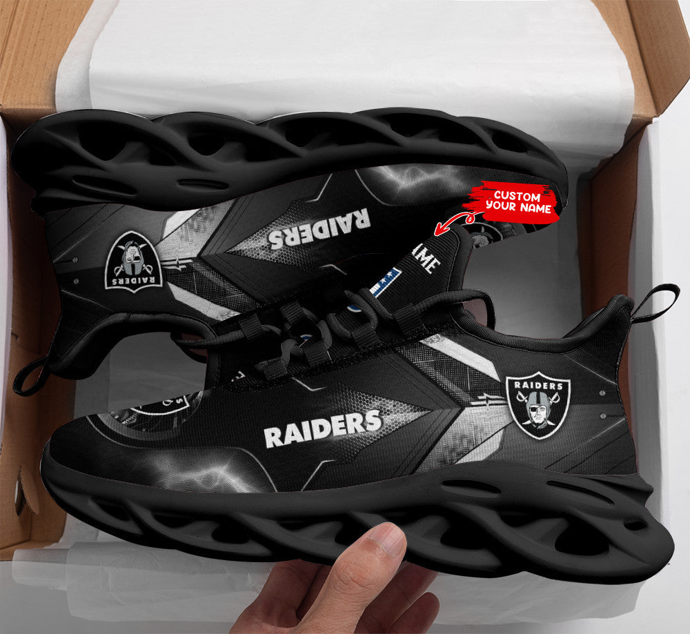 Personalized Las Vegas Raiders NFL Max Soul Shoes Sneakers for Men And Women – NFL Football Fan Shoes, Team Sneakers - Image 3