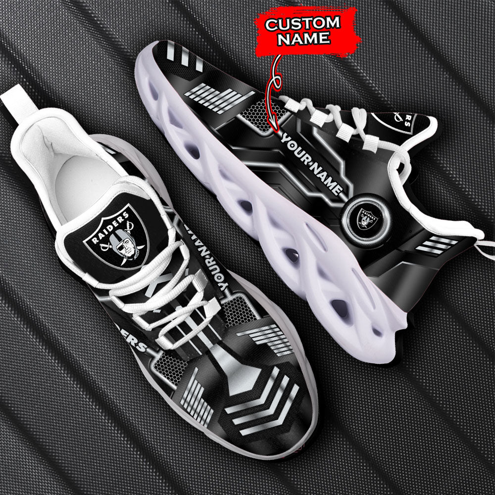 Personalized Las Vegas Raiders NFL Max Soul Shoes Sneakers for Men And Women – NFL Football Fan Shoes, Team Sneakers - Image 6