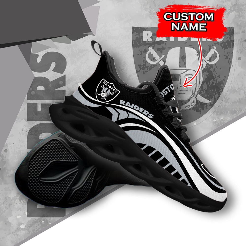 Personalized Las Vegas Raiders NFL Max Soul Shoes Sneakers for Men And Women – NFL Football Fan Shoes, Team Sneakers - Image 4