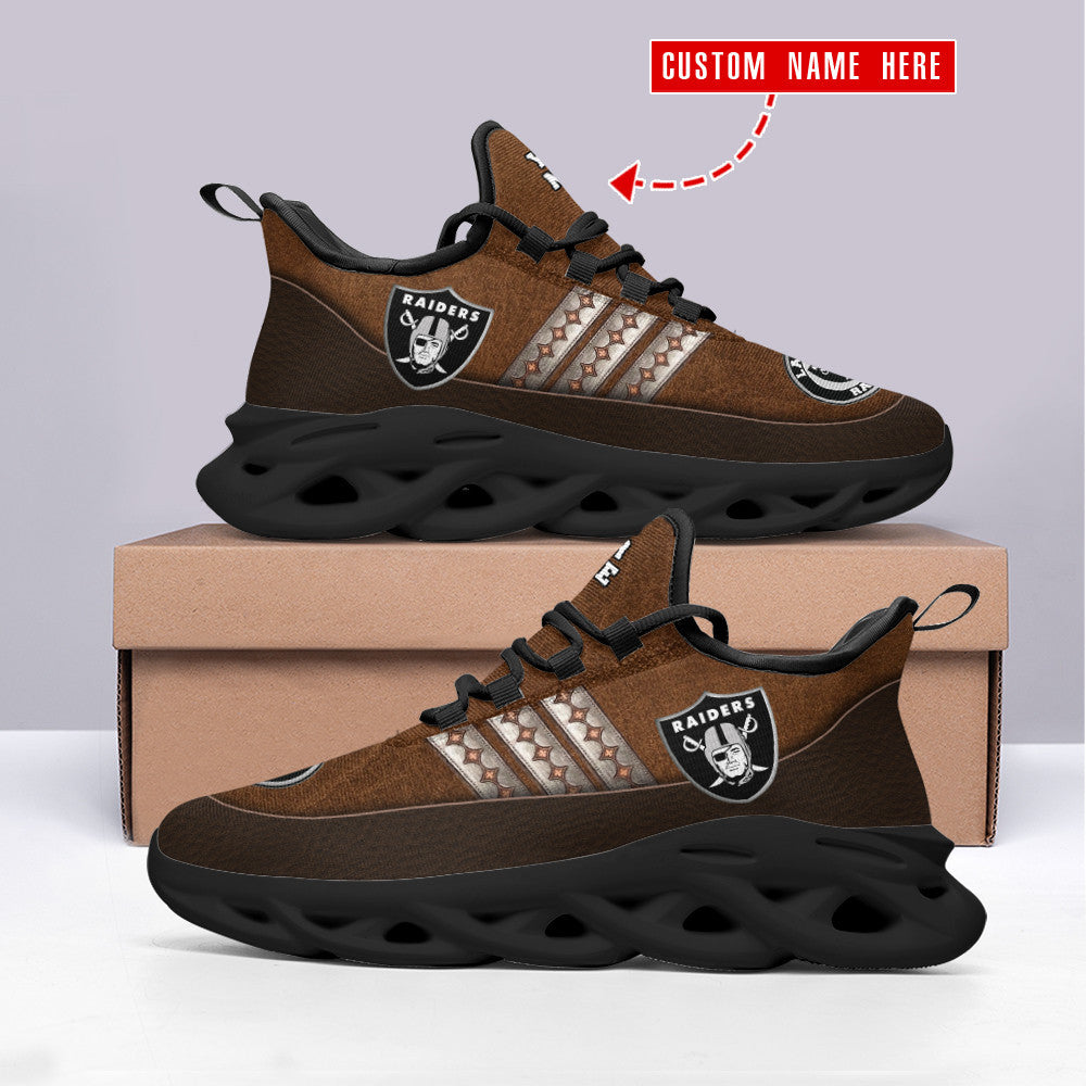 Personalized Las Vegas Raiders NFL Max Soul Shoes Sneakers for Men And Women – NFL Football Fan Shoes, Team Sneakers - Image 3