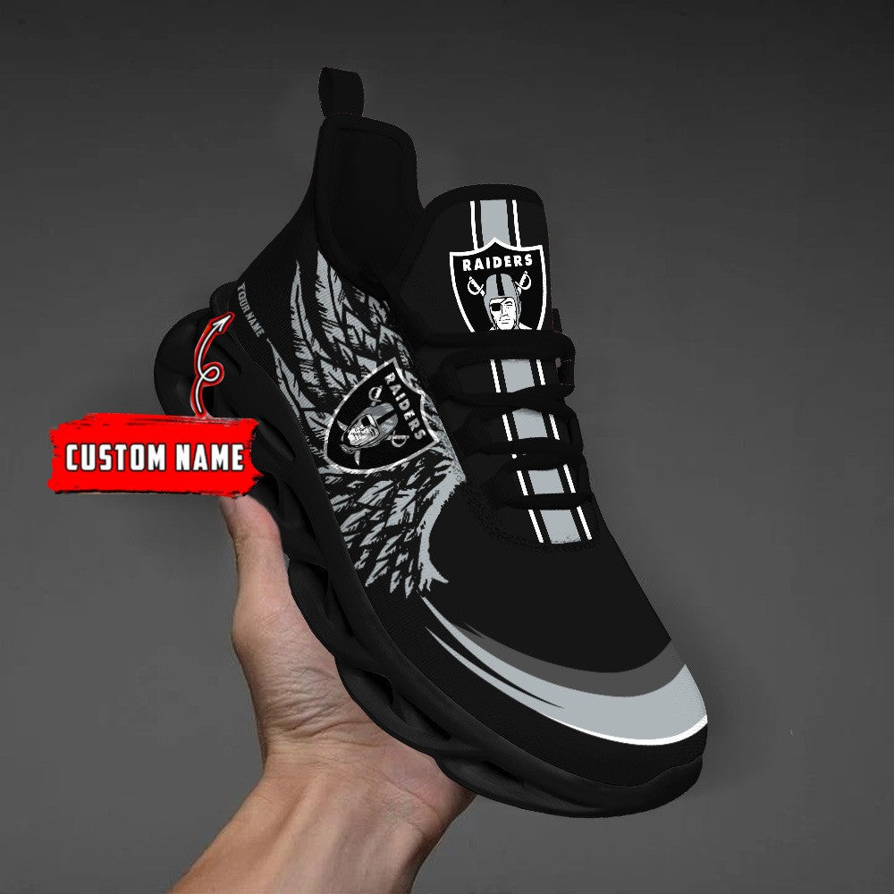 Personalized Las Vegas Raiders NFL Max Soul Shoes Sneakers for Men And Women – NFL Football Fan Shoes, Team Sneakers - Image 4