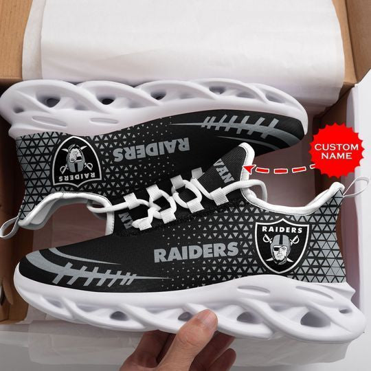 Personalized Las Vegas Raiders NFL Max Soul Shoes Sneakers for Men And Women – NFL Football Fan Shoes, Team Sneakers - Image 3