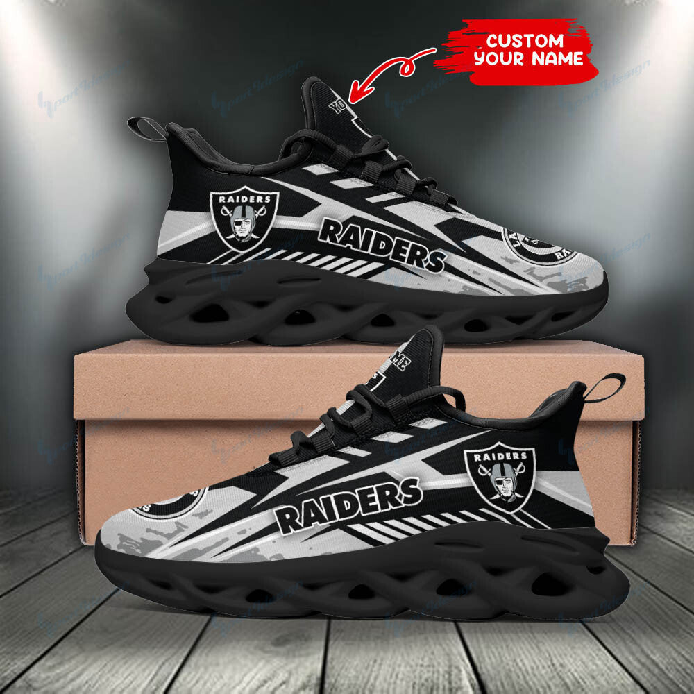 Personalized Las Vegas Raiders NFL Max Soul Shoes Sneakers for Men And Women – NFL Football Fan Shoes, Team Sneakers - Image 3