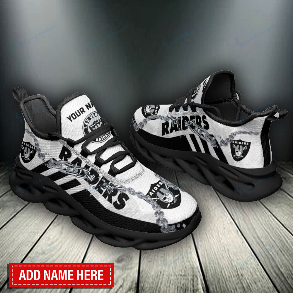 Personalized Las Vegas Raiders NFL Max Soul Shoes Sneakers for Men And Women – NFL Football Fan Shoes, Team Sneakers - Image 4