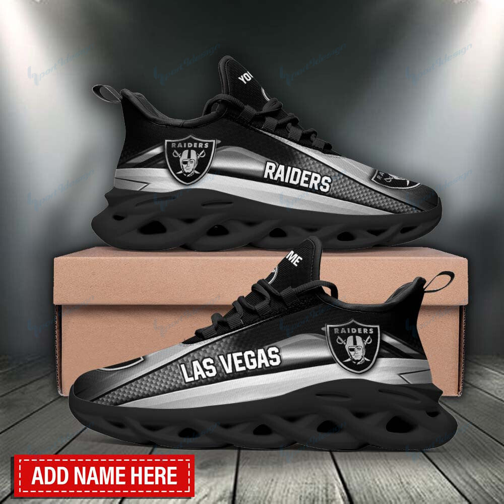 Personalized Las Vegas Raiders NFL Max Soul Shoes Sneakers for Men And Women – NFL Football Fan Shoes, Team Sneakers - Image 3