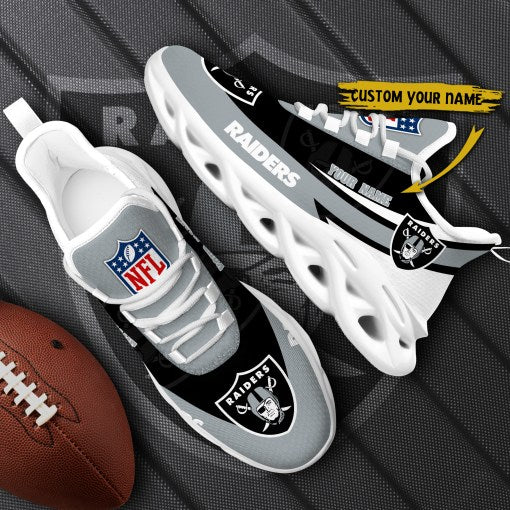 Personalized Las Vegas Raiders NFL Max Soul Shoes Sneakers for Men And Women – NFL Football Fan Shoes, Team Sneakers - Image 3