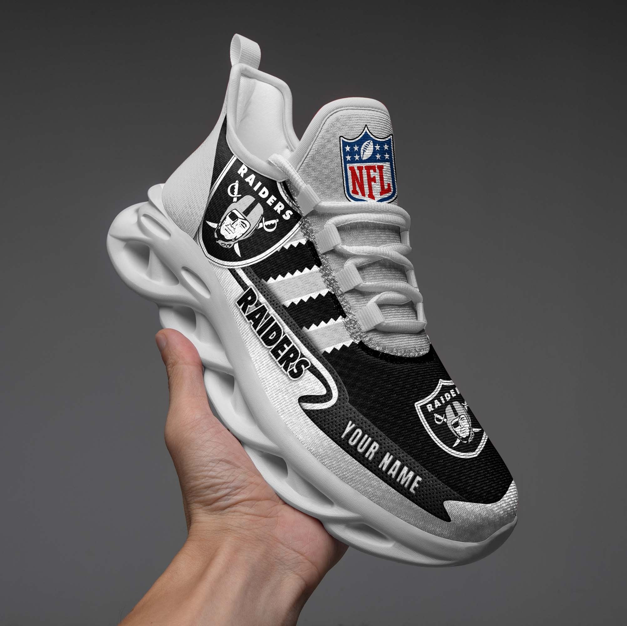 Personalized Las Vegas Raiders NFL Max Soul Shoes Sneakers for Men And Women – NFL Football Fan Shoes, Team Sneakers