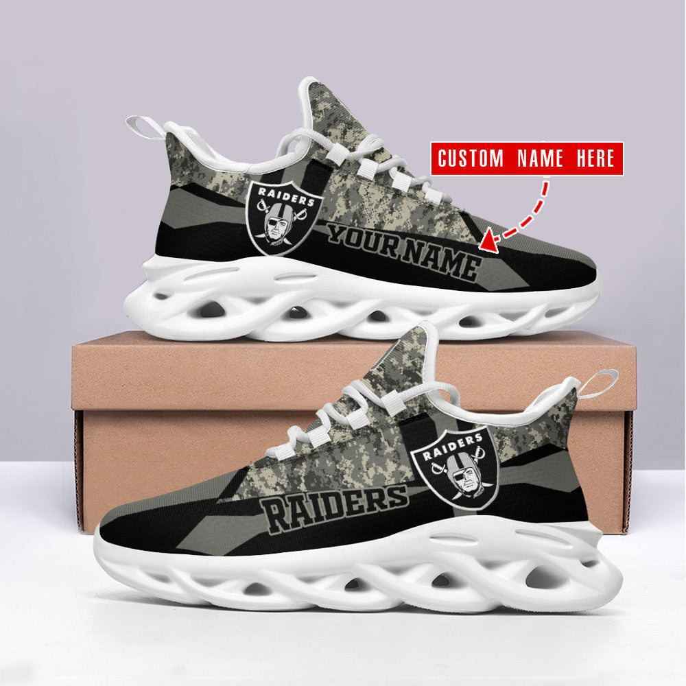 Personalized Las Vegas Raiders NFL Max Soul Shoes Sneakers for Men And Women – NFL Football Fan Shoes, Team Sneakers