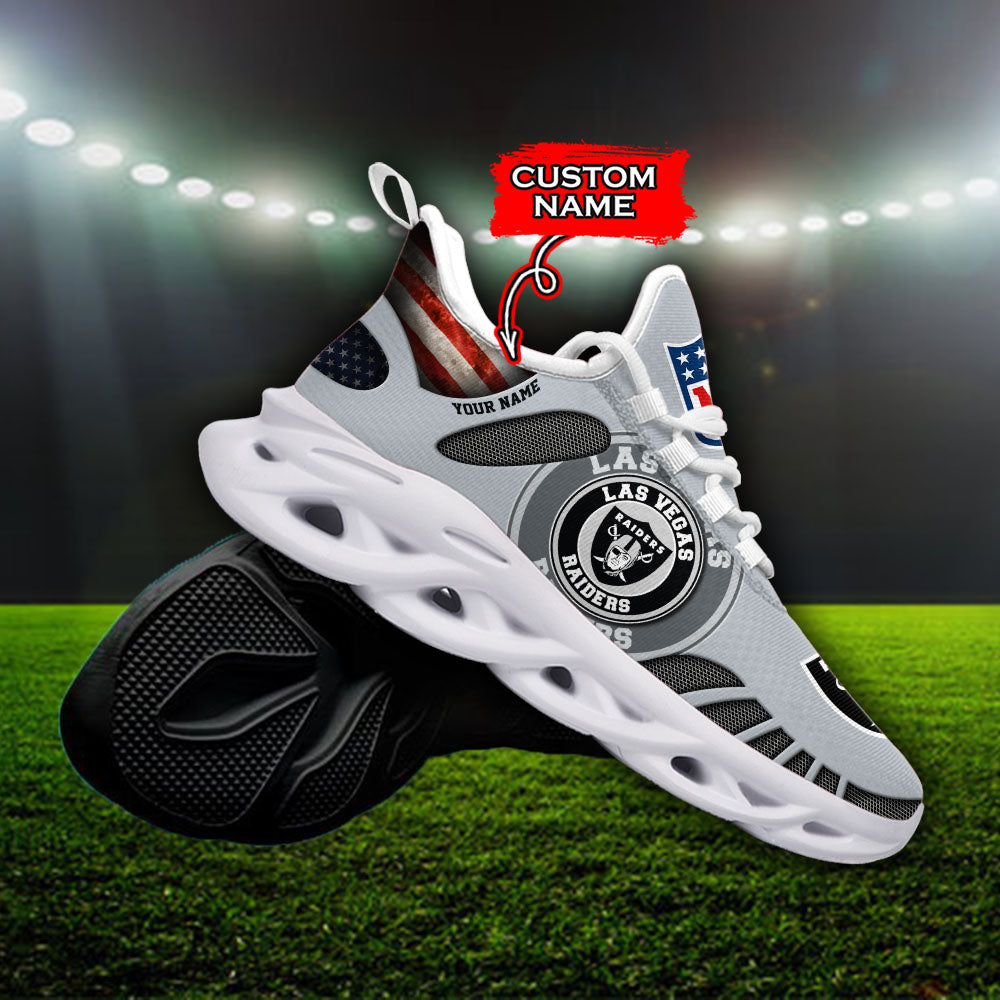 Personalized Las Vegas Raiders NFL Max Soul Shoes Sneakers for Men And Women – NFL Football Fan Shoes, Team Sneakers - Image 3