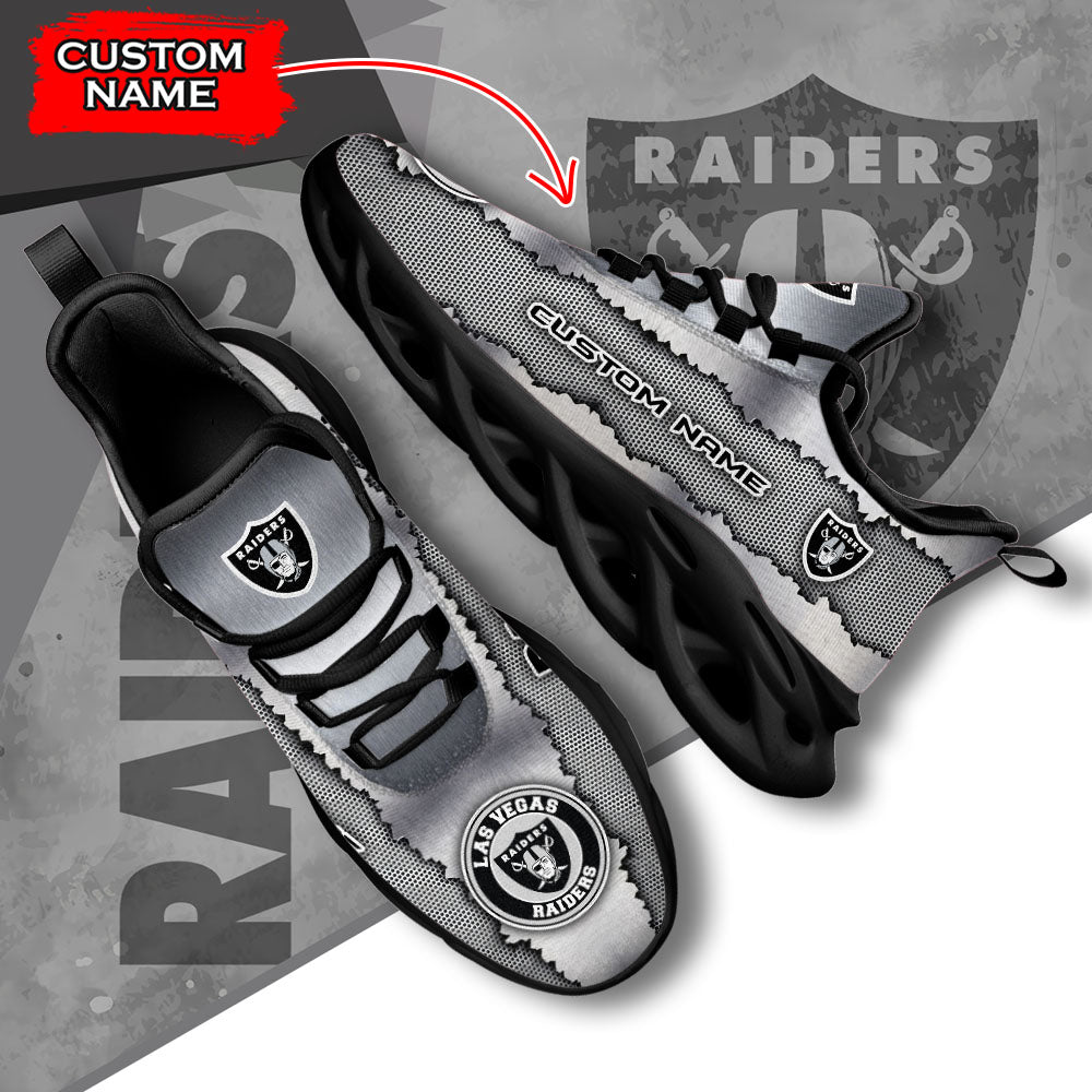 Personalized Las Vegas Raiders NFL Max Soul Shoes Sneakers for Men And Women – NFL Football Fan Shoes, Team Sneakers - Image 5