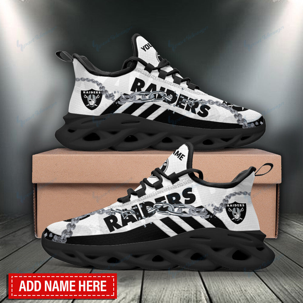 Personalized Las Vegas Raiders NFL Max Soul Shoes Sneakers for Men And Women – NFL Football Fan Shoes, Team Sneakers - Image 3