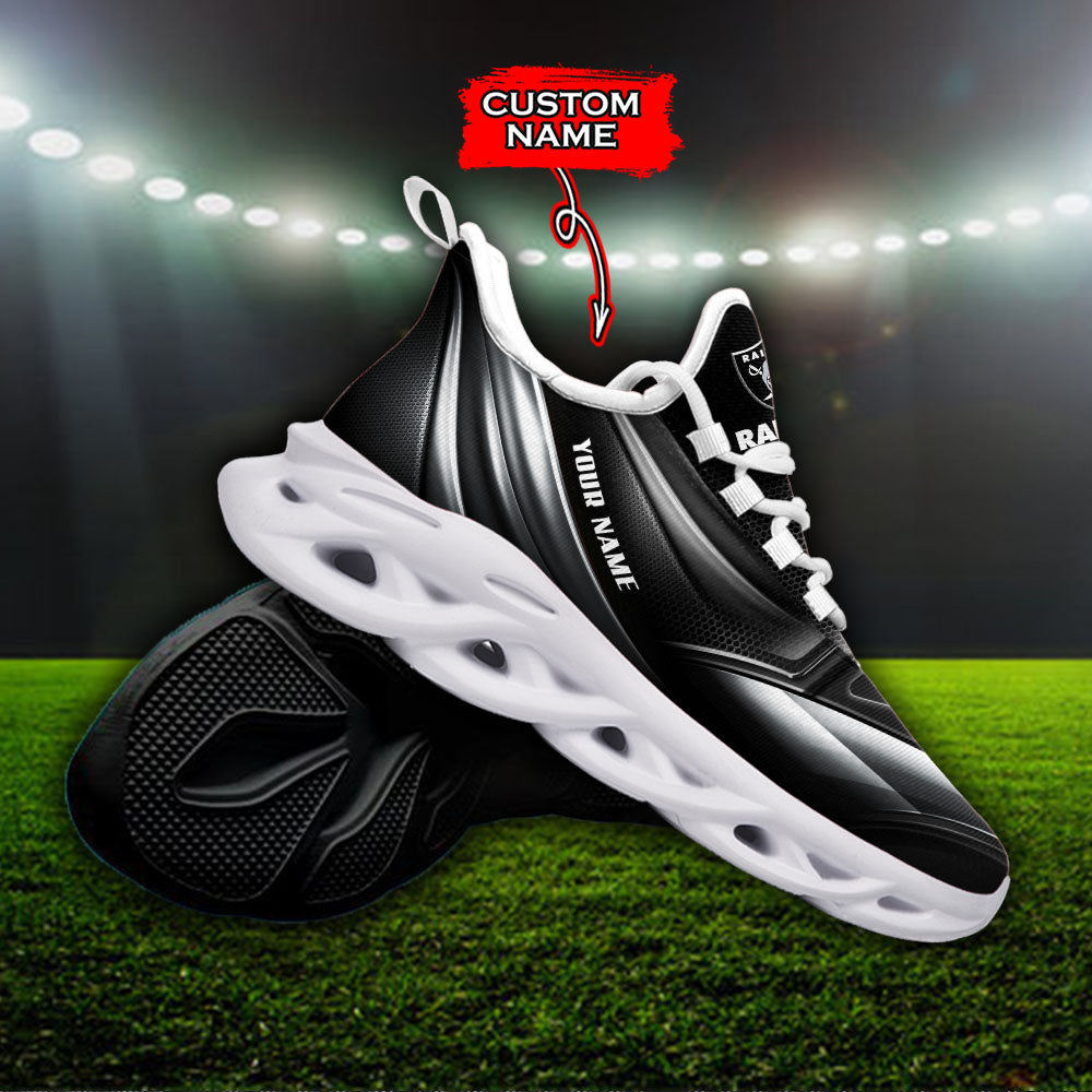 Personalized Las Vegas Raiders NFL Max Soul Shoes Sneakers for Men And Women – NFL Football Fan Shoes, Team Sneakers - Image 3
