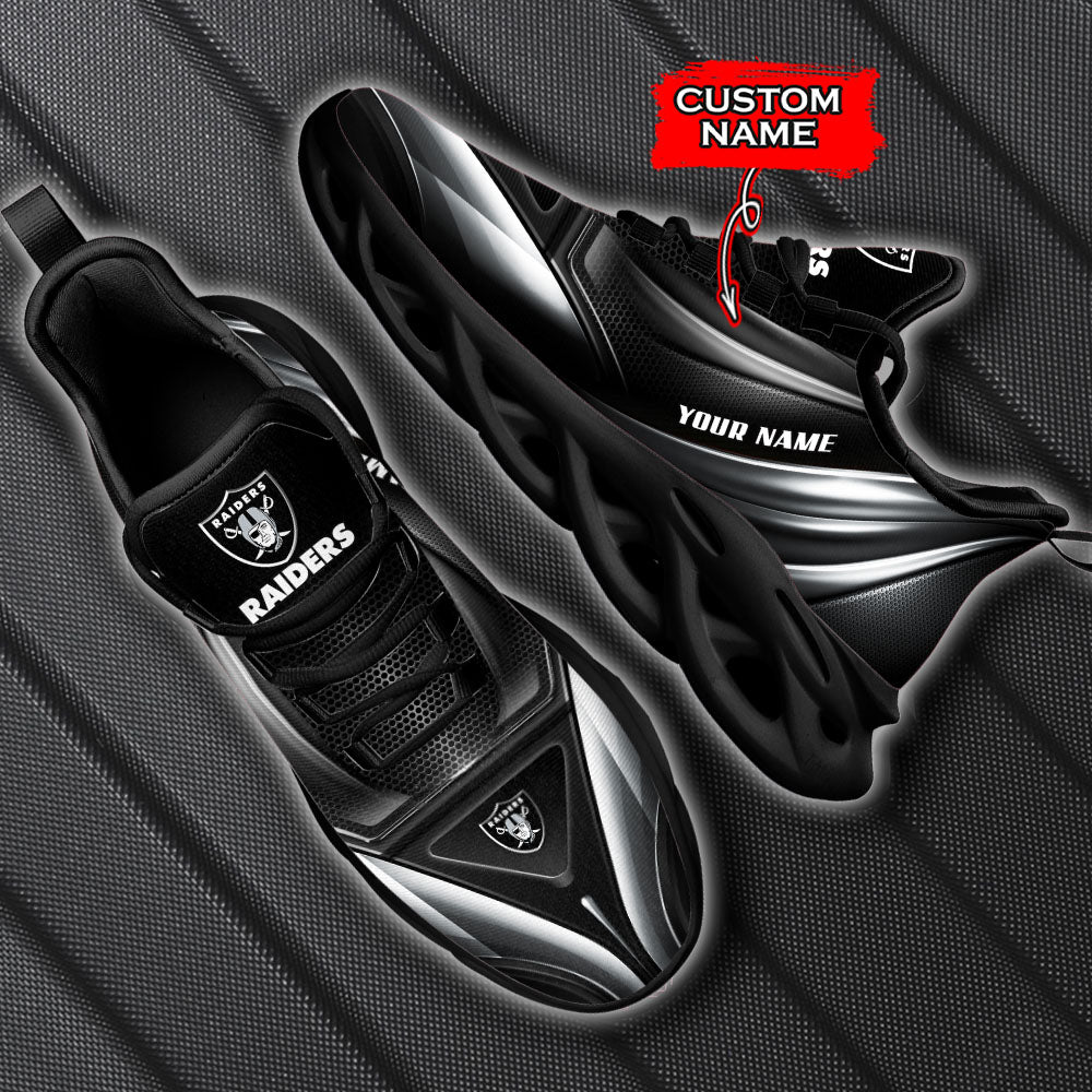 Personalized Las Vegas Raiders NFL Max Soul Shoes Sneakers for Men And Women – NFL Football Fan Shoes, Team Sneakers - Image 5