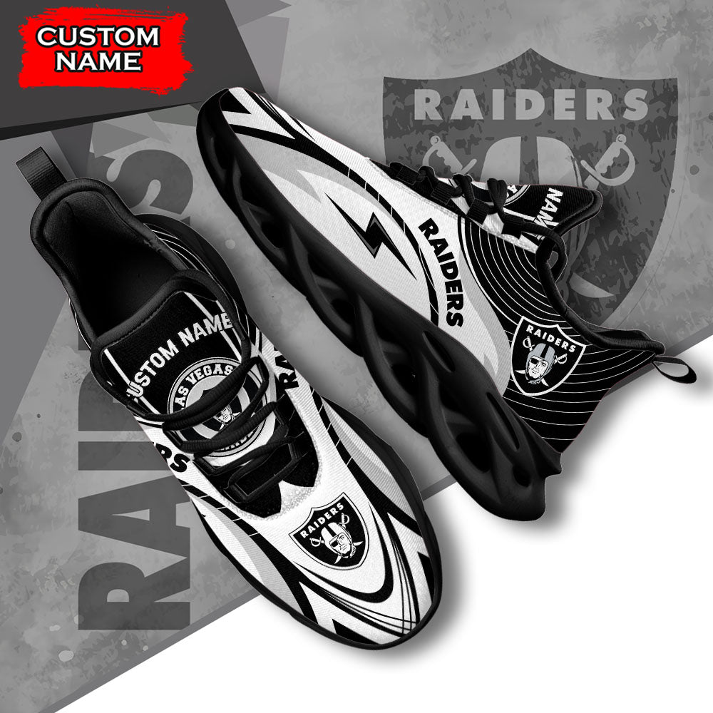 Personalized Las Vegas Raiders NFL Max Soul Shoes Sneakers for Men And Women – NFL Football Fan Shoes, Team Sneakers - Image 5