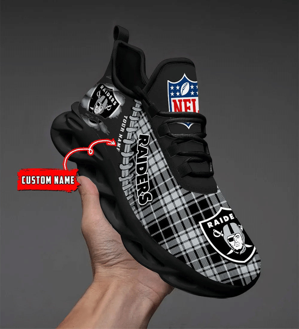 Personalized Las Vegas Raiders NFL Max Soul Shoes Sneakers for Men And Women – NFL Football Fan Shoes, Team Sneakers - Image 4