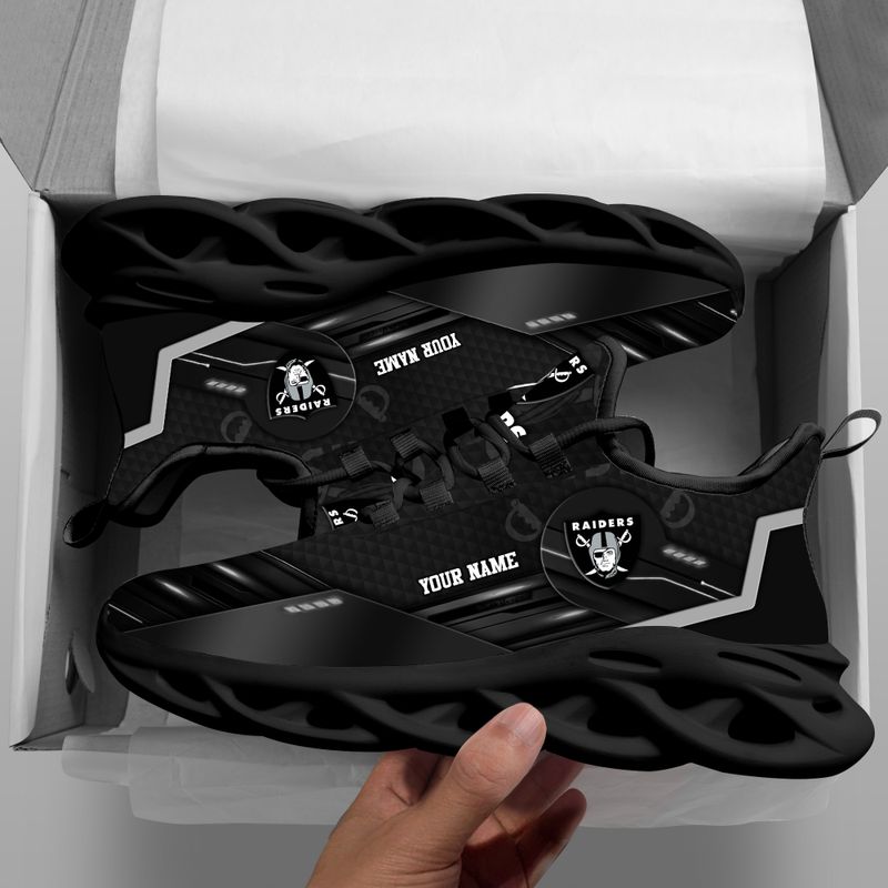 Personalized Las Vegas Raiders NFL Max Soul Shoes Sneakers for Men And Women – NFL Football Fan Shoes, Team Sneakers