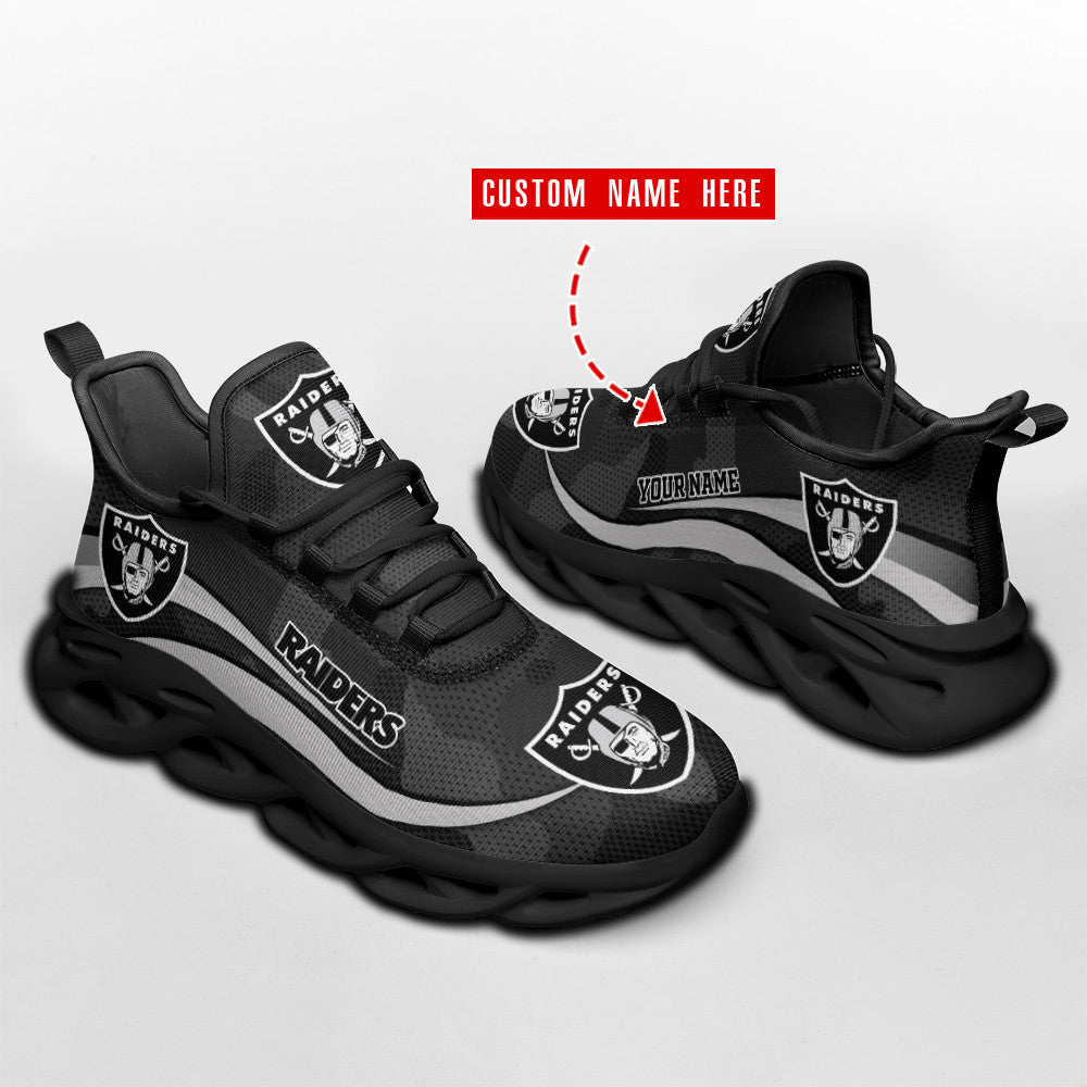 Personalized Las Vegas Raiders NFL Max Soul Shoes Sneakers for Men And Women – NFL Football Fan Shoes, Team Sneakers - Image 4