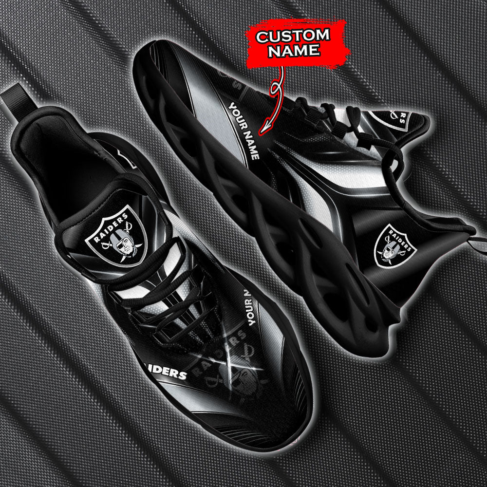 Personalized Las Vegas Raiders NFL Max Soul Shoes Sneakers for Men And Women – NFL Football Fan Shoes, Team Sneakers - Image 5
