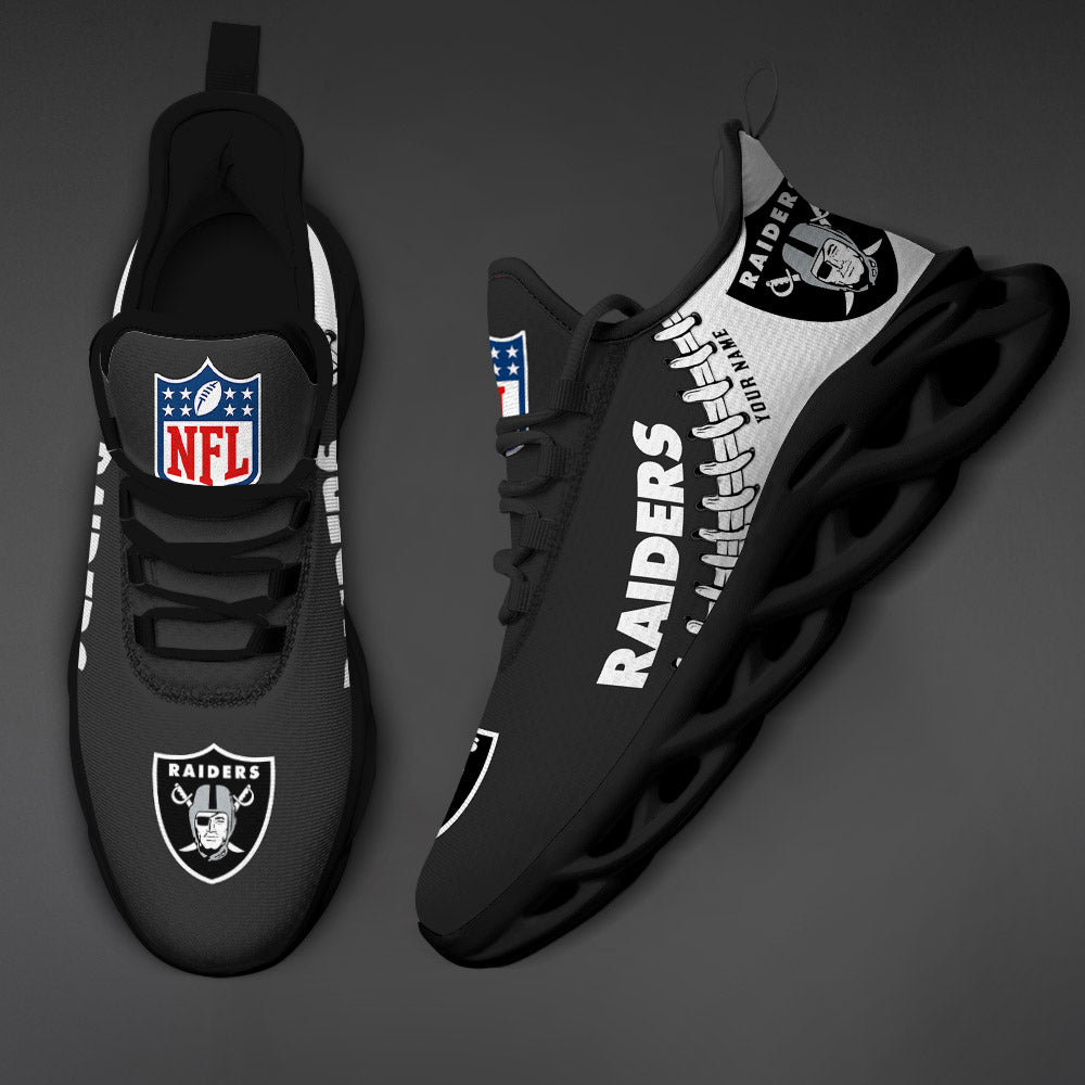Personalized Las Vegas Raiders NFL Max Soul Shoes Sneakers for Men And Women – NFL Football Fan Shoes, Team Sneakers - Image 4