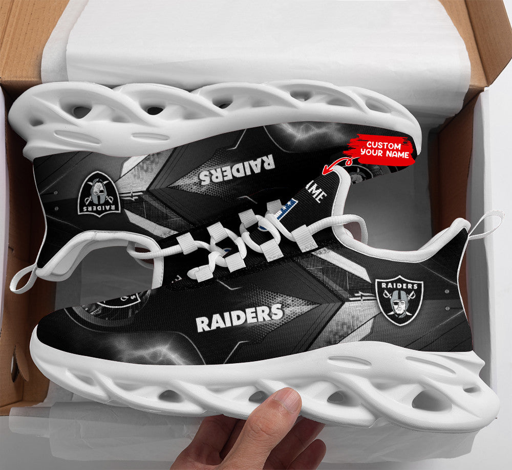 Personalized Las Vegas Raiders NFL Max Soul Shoes Sneakers for Men And Women – NFL Football Fan Shoes, Team Sneakers