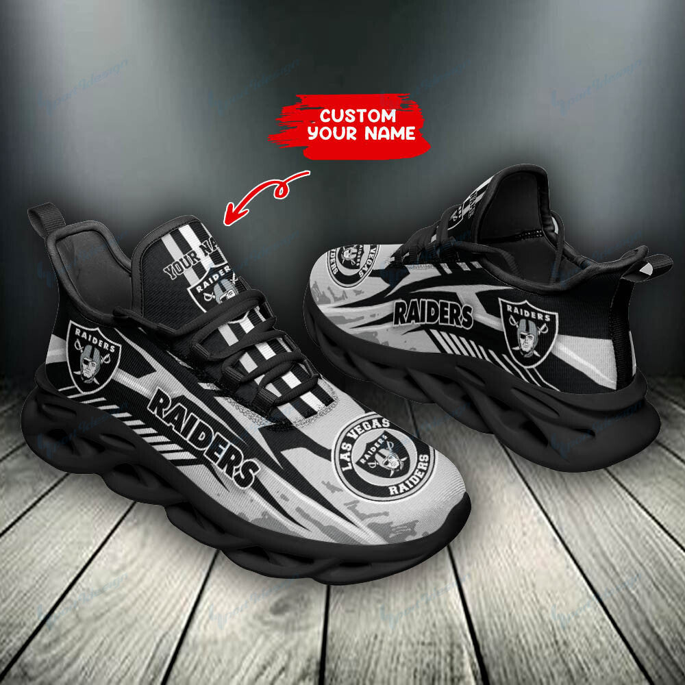 Personalized Las Vegas Raiders NFL Max Soul Shoes Sneakers for Men And Women – NFL Football Fan Shoes, Team Sneakers - Image 4