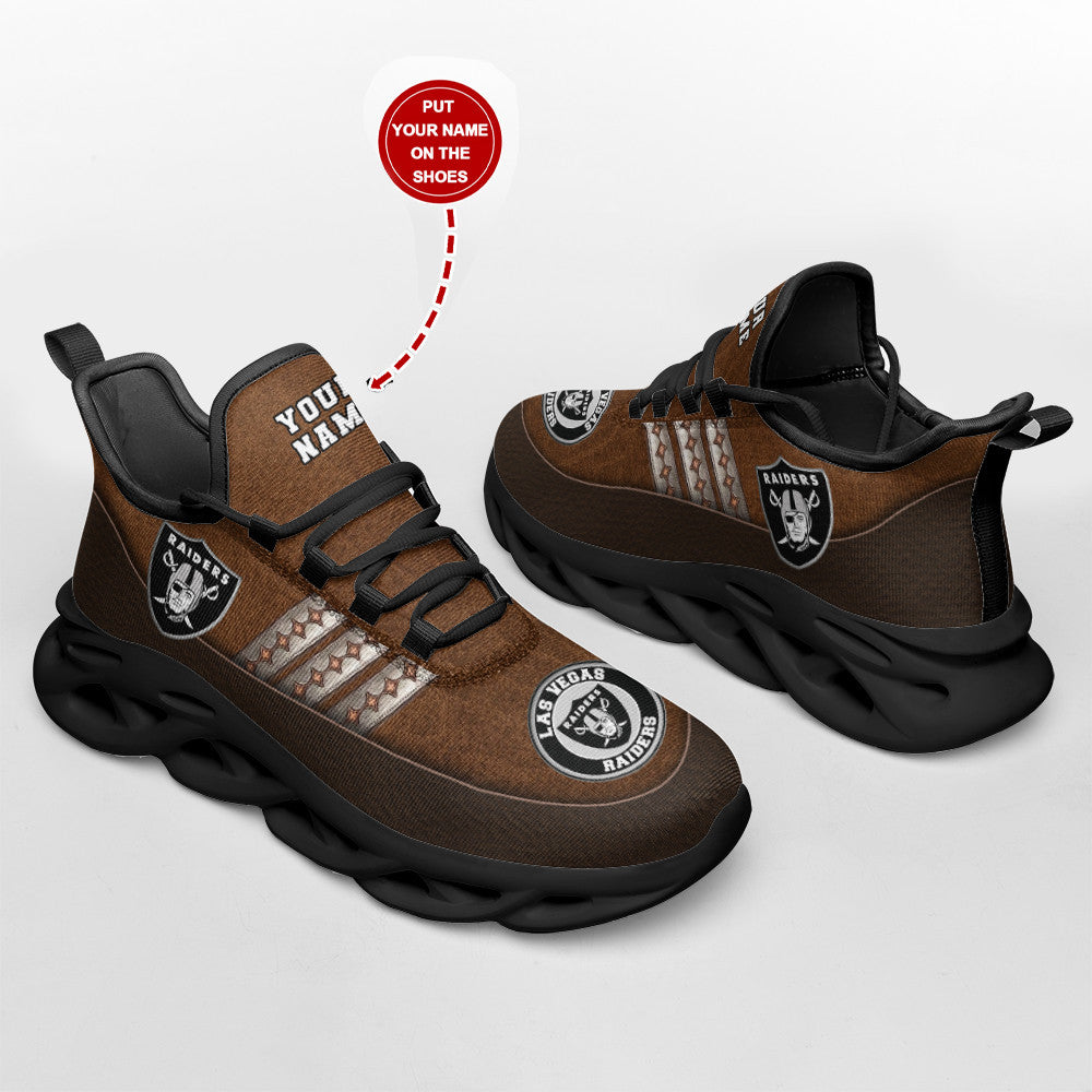 Personalized Las Vegas Raiders NFL Max Soul Shoes Sneakers for Men And Women – NFL Football Fan Shoes, Team Sneakers - Image 4