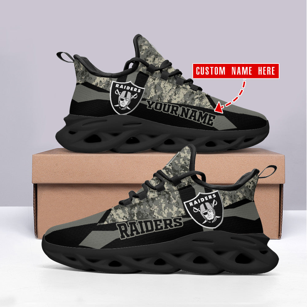 Personalized Las Vegas Raiders NFL Max Soul Shoes Sneakers for Men And Women – NFL Football Fan Shoes, Team Sneakers - Image 3