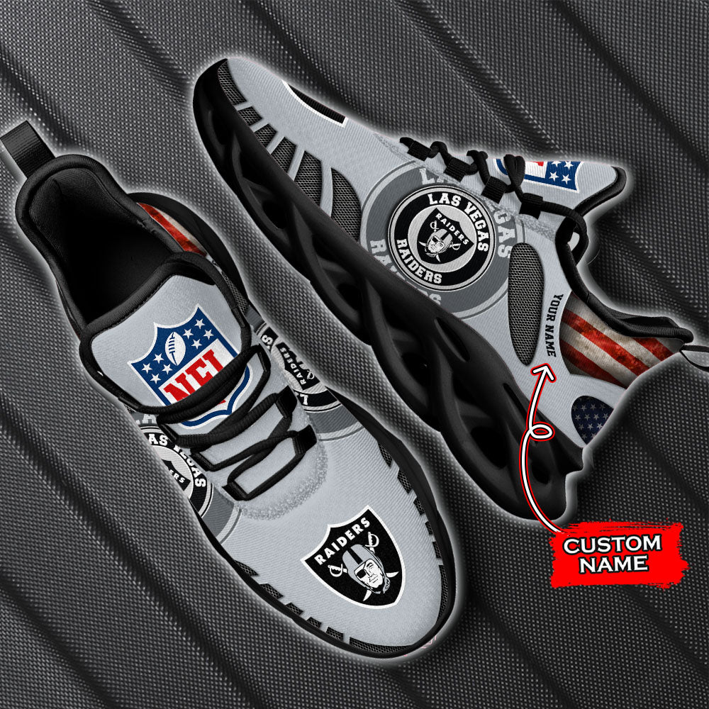 Personalized Las Vegas Raiders NFL Max Soul Shoes Sneakers for Men And Women – NFL Football Fan Shoes, Team Sneakers - Image 6