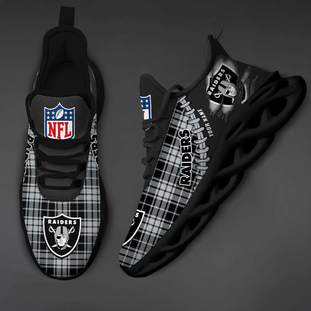 Personalized Las Vegas Raiders NFL Max Soul Shoes Sneakers for Men And Women – NFL Football Fan Shoes, Team Sneakers - Image 3
