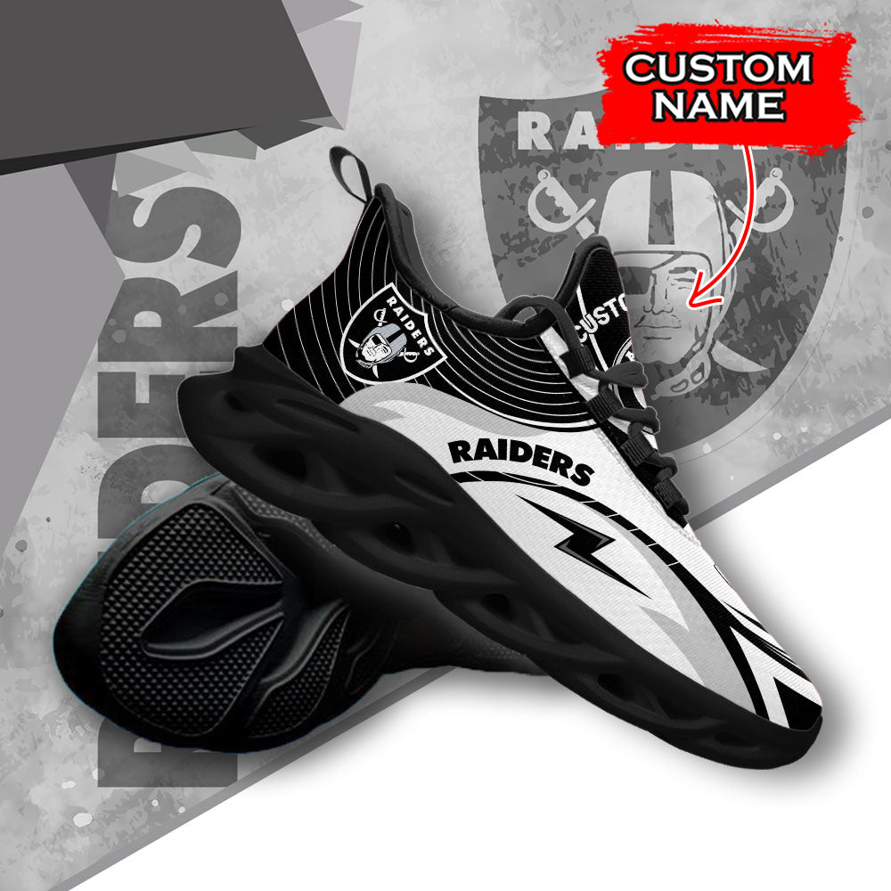 Personalized Las Vegas Raiders NFL Max Soul Shoes Sneakers for Men And Women – NFL Football Fan Shoes, Team Sneakers - Image 4