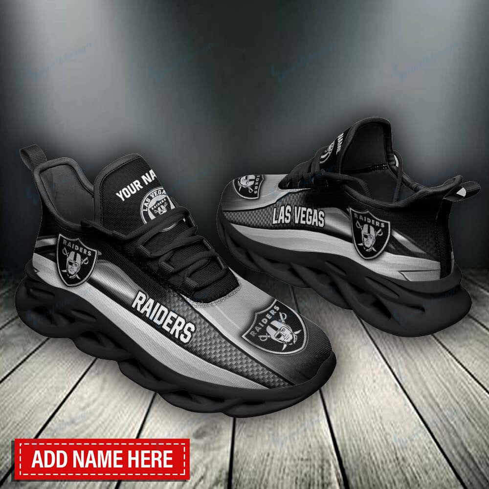 Personalized Las Vegas Raiders NFL Max Soul Shoes Sneakers for Men And Women – NFL Football Fan Shoes, Team Sneakers - Image 4