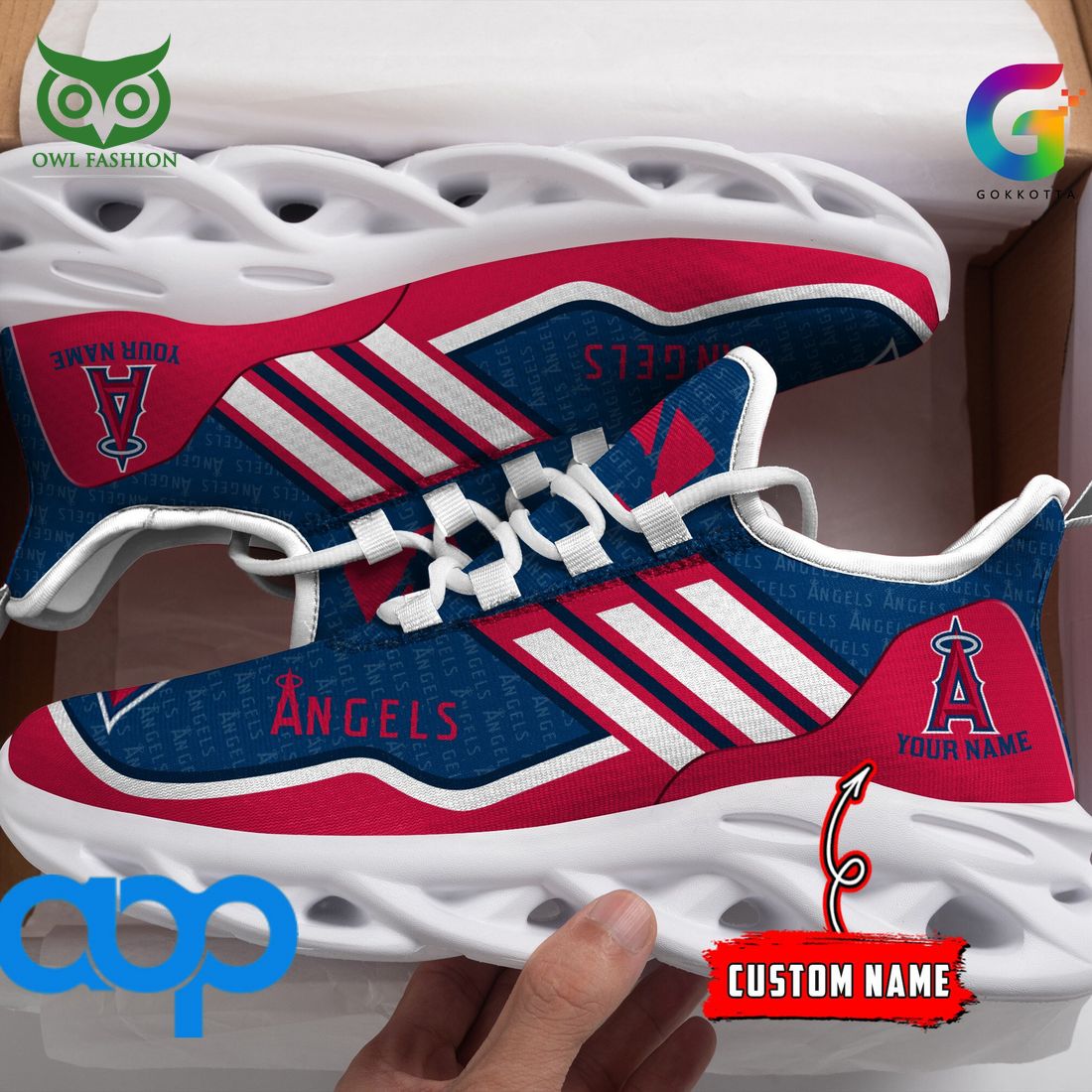 Personalized Los Angeles Angels Max Soul Shoes Sneakers for Men And Women – MLB Baseball Fan Shoes, Team Sneakers - Image 3