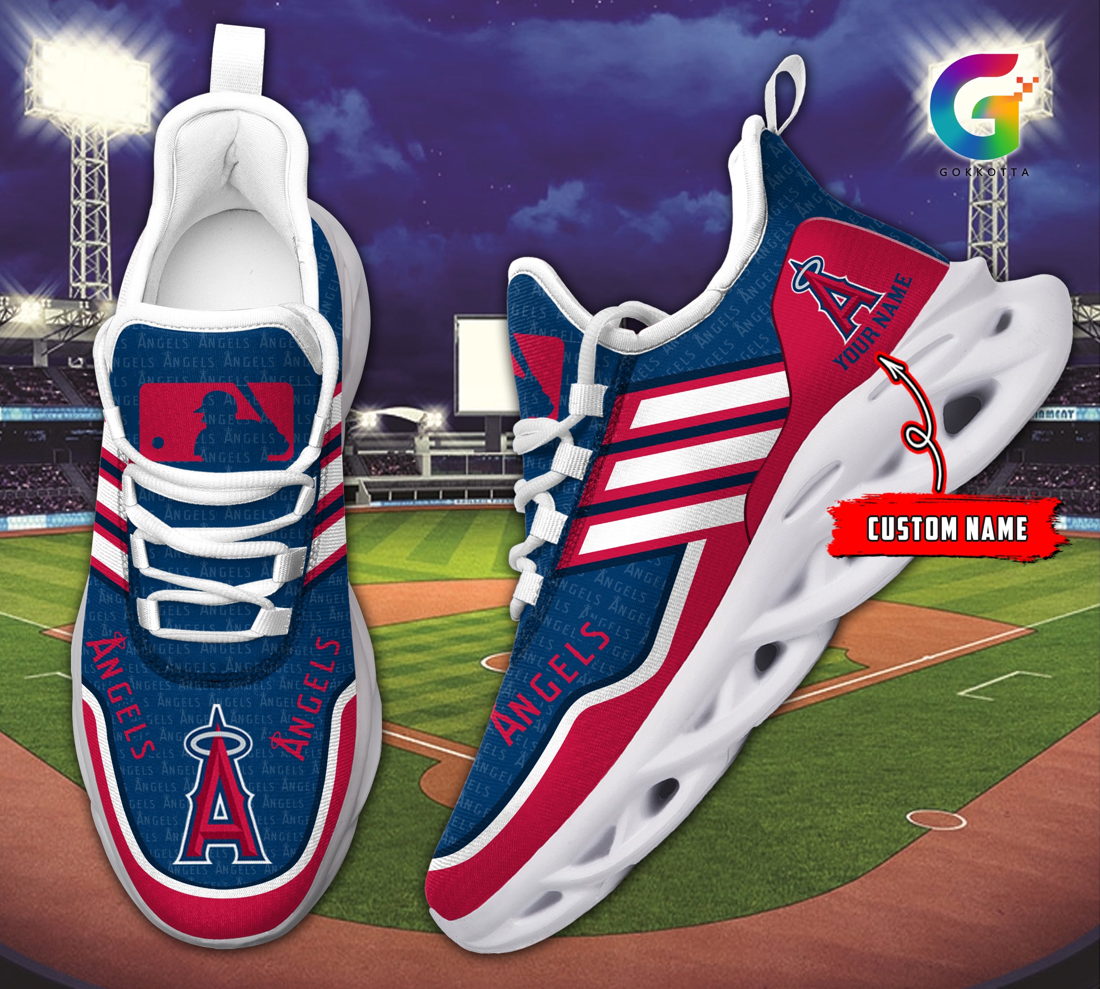 Personalized Los Angeles Angels MLB Max Soul Shoes Sneakers for Men And Women – MLB Baseball Fan Shoes, Team Sneakers