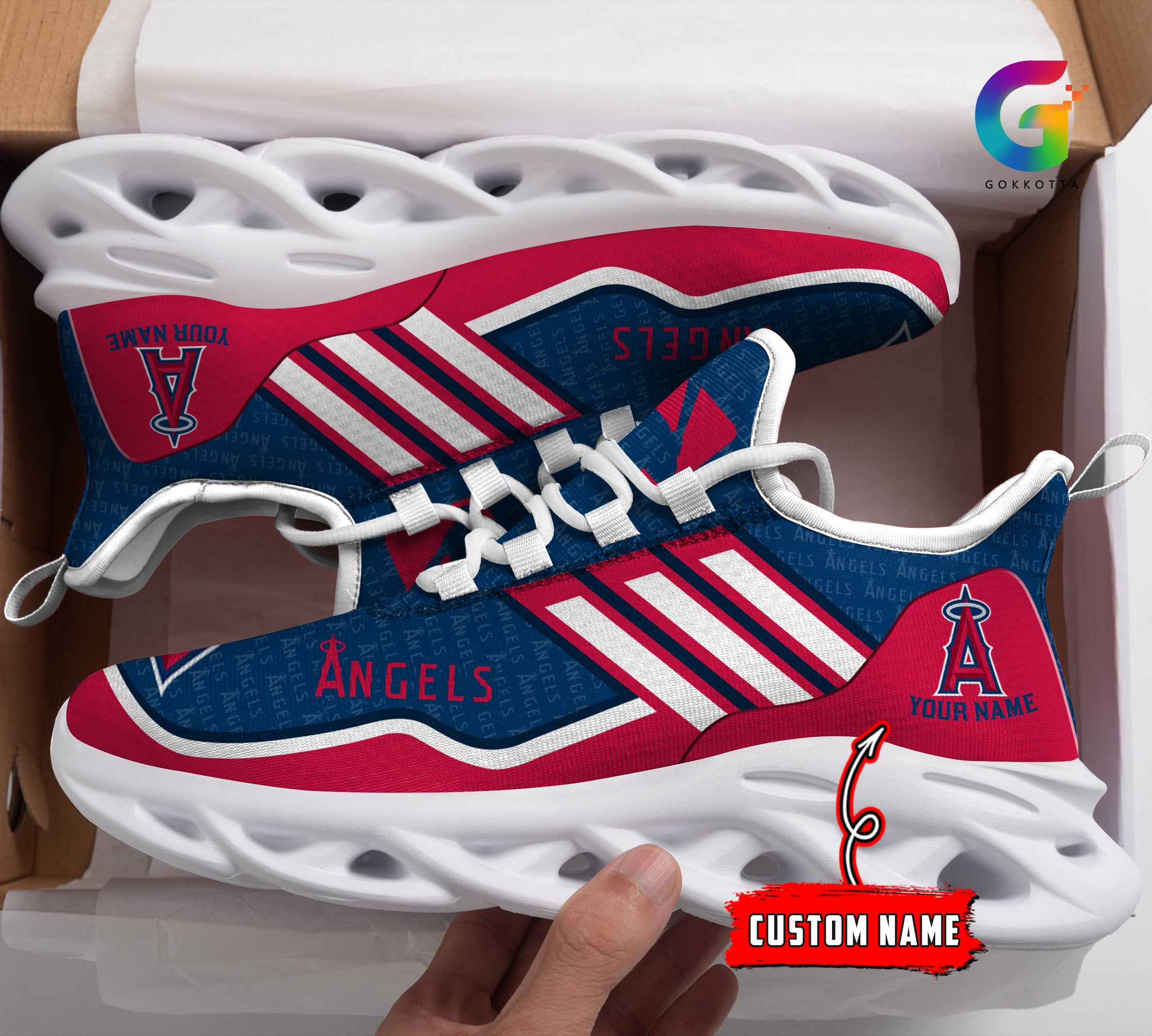 Personalized Los Angeles Angels MLB Max Soul Shoes Sneakers for Men And Women – MLB Baseball Fan Shoes, Team Sneakers - Image 3