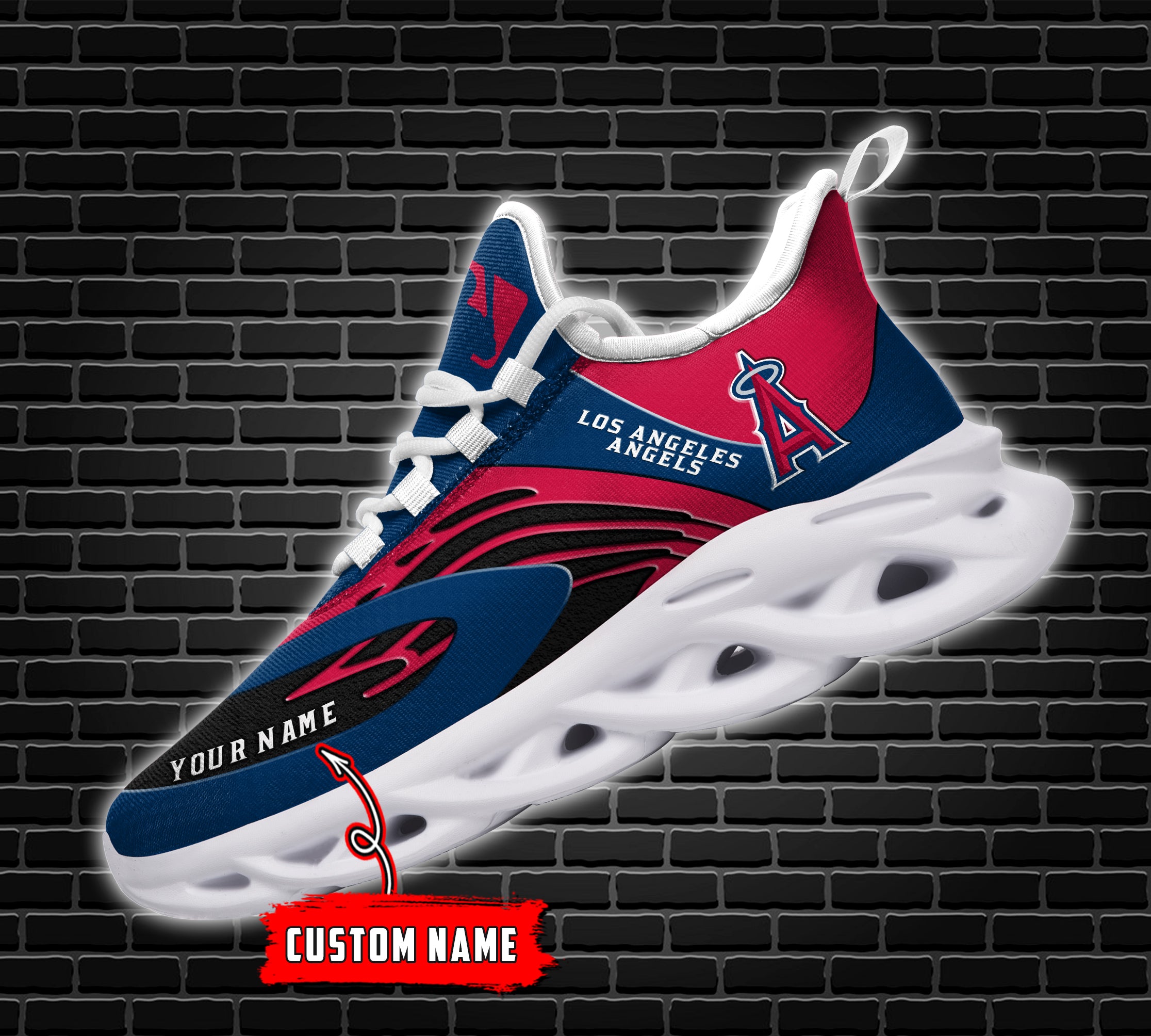 Personalized Los Angeles Angels MLB Max Soul Shoes Sneakers for Men And Women – MLB Baseball Fan Shoes, Team Sneakers - Image 4