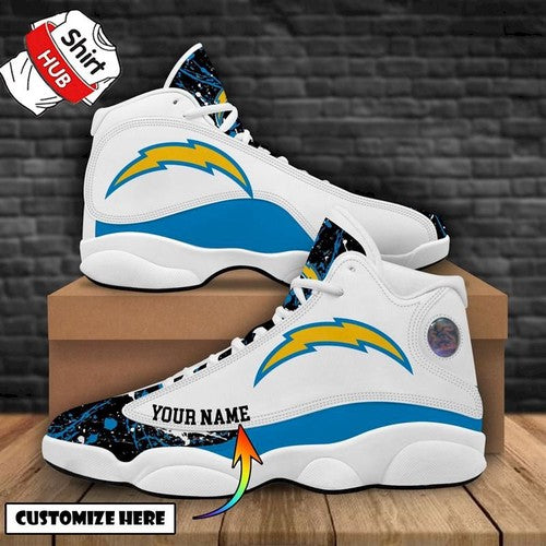Personalized Los Angeles Chargers JD13 Sneakers Shoes for Men & Women | Custom Fan Gift