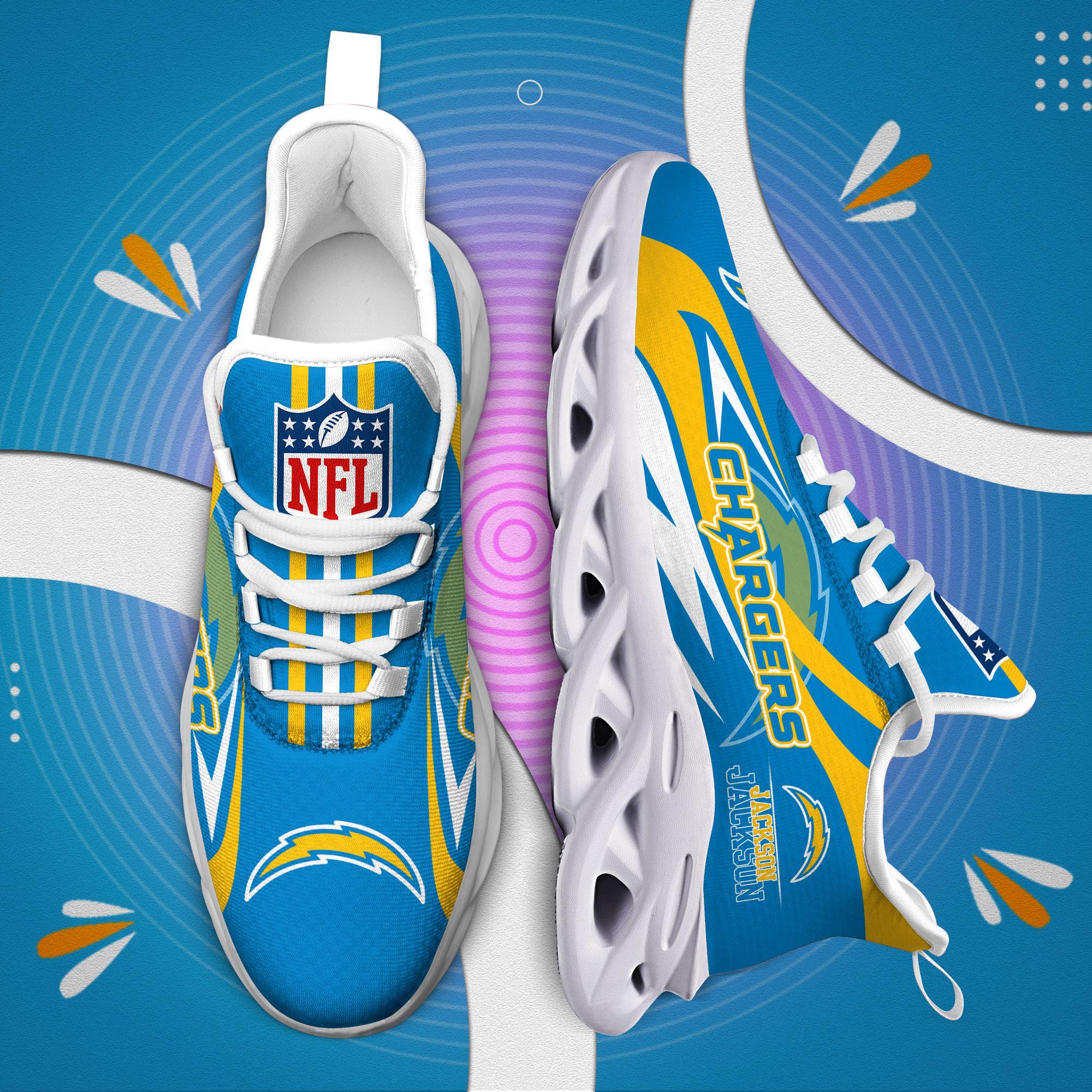Personalized Los Angeles Chargers Max Soul Shoes Sneakers for Men And Women – NFL Football Fan Shoes, Team Sneakers - Image 6
