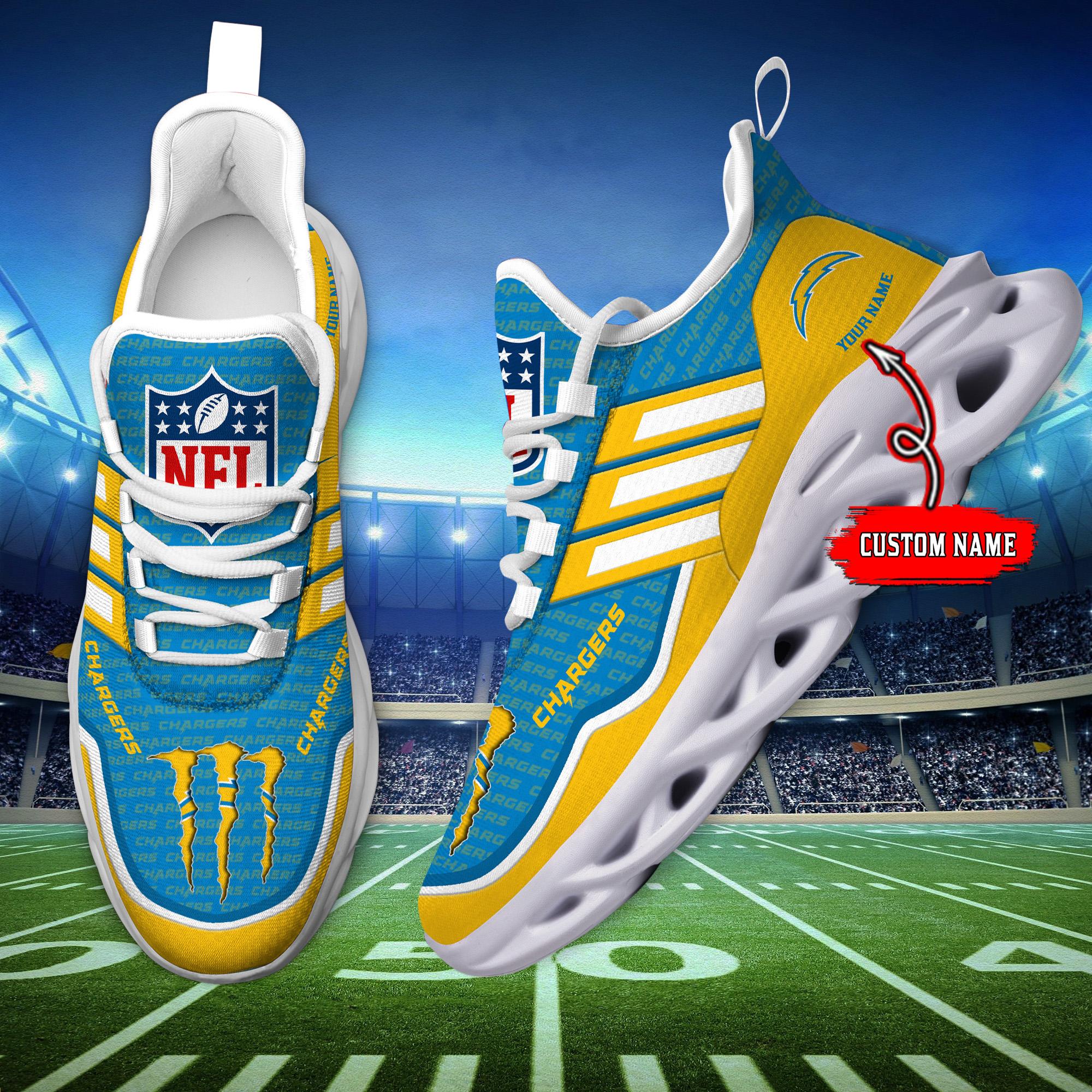 Personalized Los Angeles Chargers Max Soul Shoes Sneakers for Men And Women – NFL Football Fan Shoes, Team Sneakers