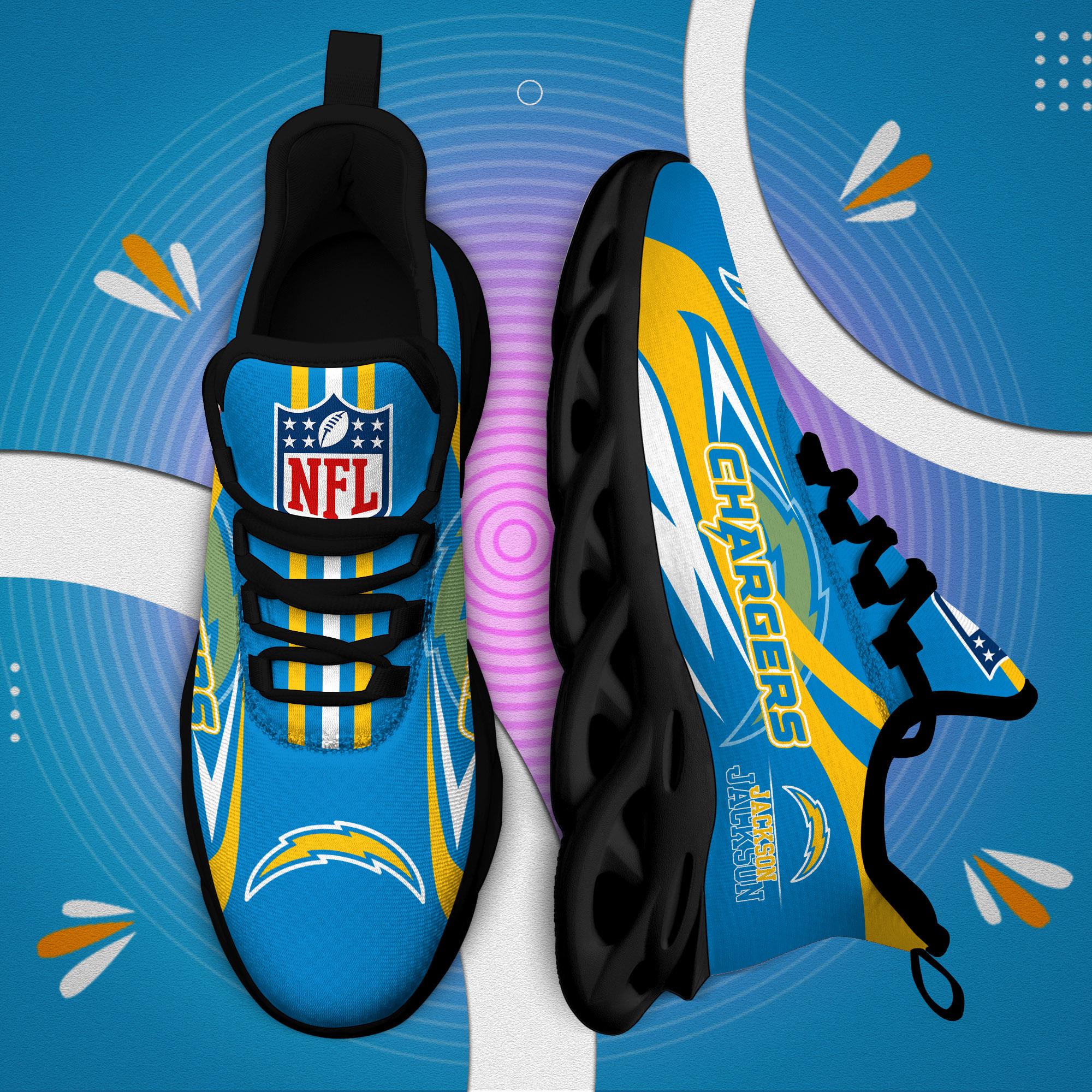 Personalized Los Angeles Chargers Max Soul Shoes Sneakers for Men And Women – NFL Football Fan Shoes, Team Sneakers - Image 5