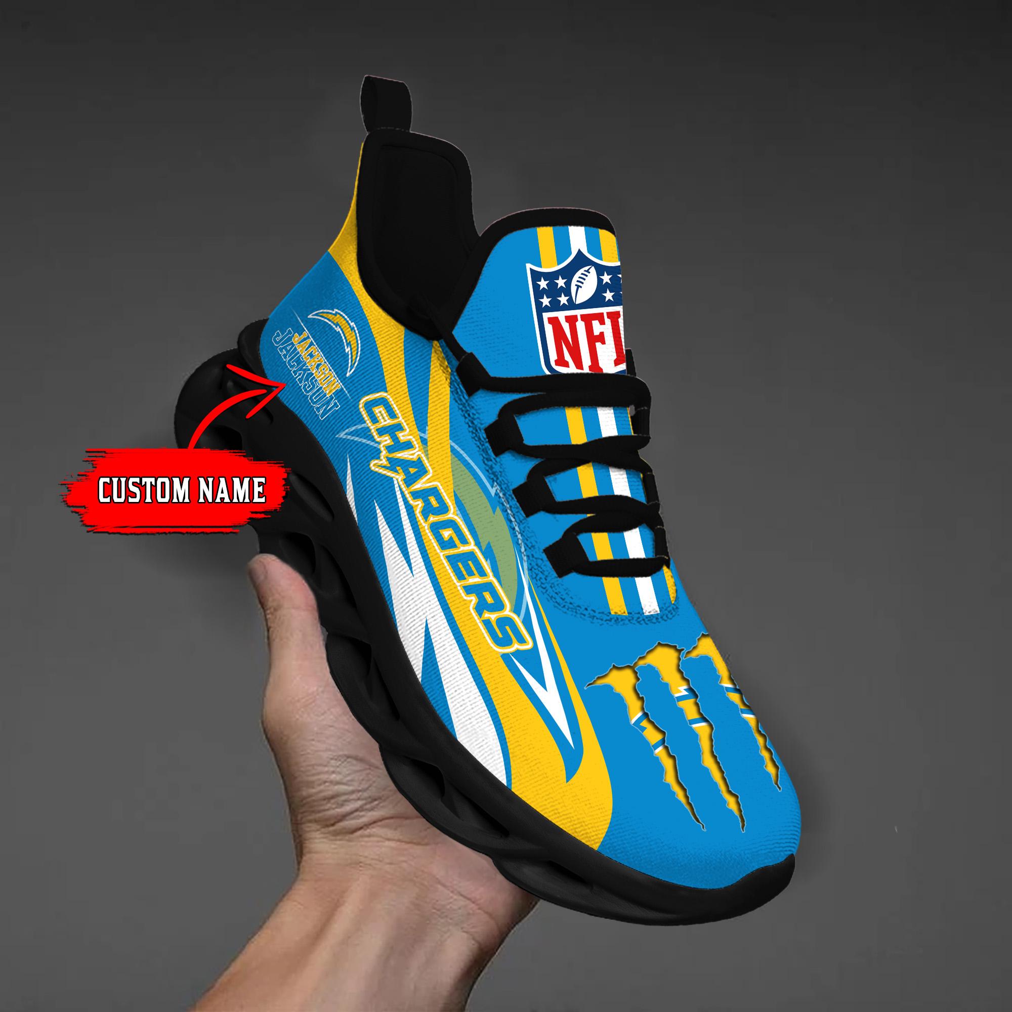Personalized Los Angeles Chargers Max Soul Shoes Sneakers for Men And Women – NFL Football Fan Shoes, Team Sneakers - Image 4